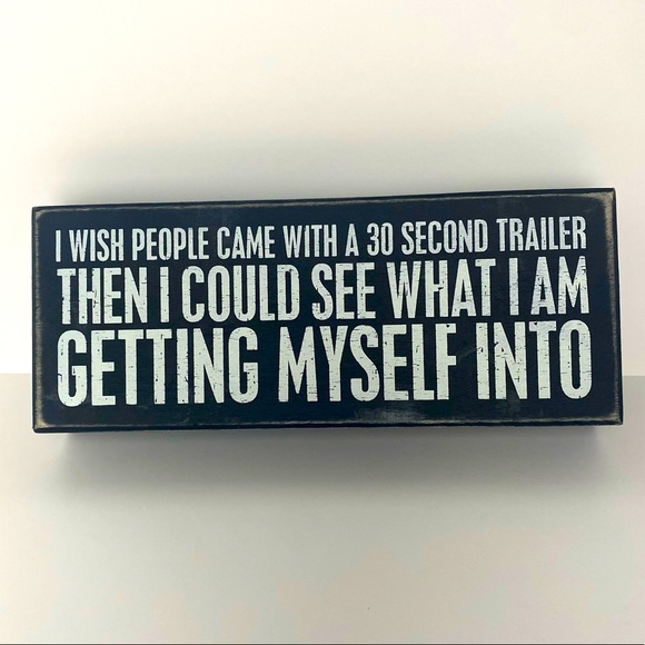 ❗️LAST ONE❗️Primitives By Kathy Wood Block Sign - See What I’m Getting Into NEW! - Picture 2 of 8